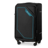 Solier Softflex 2240 stredný mäkký kufor M 23“ čierny/zelený M 23 SOLIER SOFTFLEX 2240 czarno-zielona