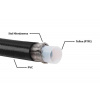TurboWorkS Oceľová opletená PTFE hadica PTFE AN4 v čiernom PVC poťahu 625