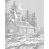 ZUTY Bodkovanie - CHATA POD NOČNOU OBLOHOU Rámovanie: bez rámu a bez vypnutia plátna, Rozmer: 80x100 cm
