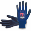 TB 718STAC / Bezšvové máčané rukavice - čierna / modrá 6