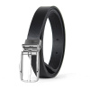 Dámsky kožený opasok PRIMEHIDE SILVER, 2.5 cm, Čierny
