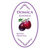 Samolepka domáca SLIVOVICA ovál biela, 16ks etikiet WW