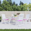 vidaXL Podložky na záhradné stoličky 2 ks ružové 40x40x3 cm látka