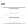 Komoda borovicová KD135 - dub, S100, V78, H47