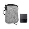 kwmobile Neoprene telefon Pouch Size XXS - 3 / 3,5 - Mini Universal Cell Sleeve Mobile Bag with Zipper, Wrist řemínek - Light matná šedá / bílá