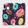 Flipové pouzdro Mobiwear - Huawei P30 Lite - VP19S Donutky (Knížkové flip pouzdro, obal, kryt na mobil Huawei P30 Lite - VP19S Donutky, materiál Umělá kůže + TPU - ochrana 360°, stojánek, silikonová v
