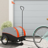 Vozík za bicykel, čierno oranžový 30 kg, železo-ForU-94138