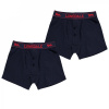 Lonsdale 2 Pack Boxers Junior Navy/Bright Red 7-8 let