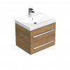 Swiss aqua technologies Koupelnová skříňka s umyvadlem SAT Cube Way 60x53x46 cm dub Hickory CUBE46602DHVER