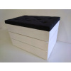 Box na hračky - PUFA, Drevený box 60x40x40 prešívaný