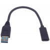 PremiumCord Adaptér USB 3.0 A/samec - USB-C/samica, USB 3.2 GEN2, 3A, 20cm (kur31-17)