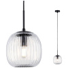 Paulmann Ruya 71147 závesné svietidlo E14 sklo, čierna (matná); 71147