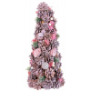 Stromček MagicHome Vianoce, ozdobený, ružový, 40 cm