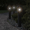 Vonkajšie Stojace Lampy 3 Ks Čierne 60 Cm Nehrdzavejúca Oceľ Čierna