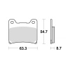 Brzdové platničky BRAKING (semi-metalická zmes SM1, 2 ks v balení)
