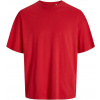 JACK & JONES 3911 / Unisex oversize tričko s krátkym rukávom - lipstick red XXL
