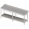 Stůl přístěnný s policí 2700x700x850 mm | STALGAST, 980057270 inox