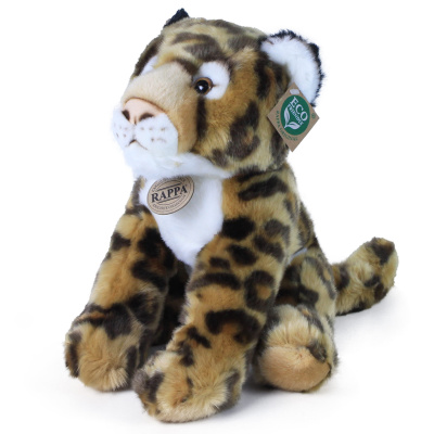 RAPPA Plyšový leopard sediaci 30 cm ECO-FRIENDLY