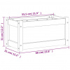 vidaXL Záhradný kvetináč 60x31x31 cm masívna borovica - Hnedá - 130040-76061