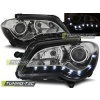 Predné svetlá Volkswagen Touran, 2006-2010, LED Daylight, čierne black