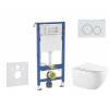 GEBERIT - Duofix Set předstěnové instalace, klozetu Gaia sedátka softclose, tlačítko Delta20, alpská bílá SANI11CA3145B