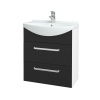 Dreja Umývadlová skrinka TAKE IT SZZ2 65 - N01 Biela lesk / Úchytka T01 / N03 Graphite