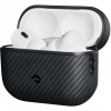 Púzdro na slúchadlá Pitaka MagEZ Case Black/Grey Airpods Pro 2 (APM7001)