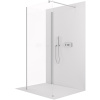 CERANO - Sprchová zástena Walk-in Onyx Corner Round Ľ/P - 8 mm - guľatá vzpera - chróm, transparentné sklo - 60x60 cm