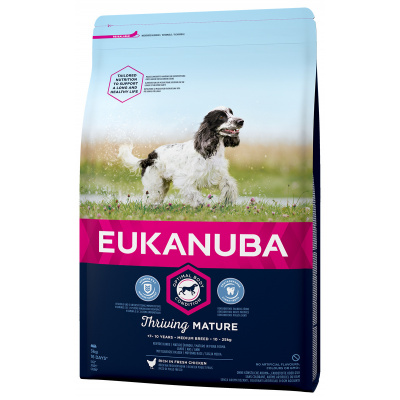 Eukanuba Dog Mature&Senior Medium 3kg krmivo pre psov