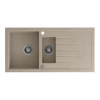 SAPHO - Drez granitový zabudovateľný s odkvapom a vaničkou, 100x50cm, béžová GR1332
