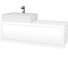 Dreja Umývadlová skriňa STORM SZZ2 120 (umývadlo Kube) - L01 Biela vysoký lesk / L01 Biela vysoký lesk / Levé