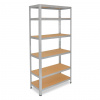 Meets-ecommerce UG Kovový regál 230x80x50, 5-7 políc Farba: Pozink, Počet polic: 6 políc