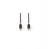 Nedis CABW22000AT20 - Stereofonní Audio Kabel | 3,5mm Zástrčka - 3,5mm Zástrčka | 2 m | Antracit (CABW22000AT20)
