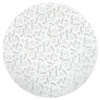 Autronic Obrus ??guľatý - strieborný vianočný vzor, ??100% polyester, priemer. 140 cm UBR096-9