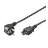PremiumCord Kabel síťový 230V k notebooku 1m, trojlístek 