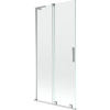 Mexen Velar L dvojkrídlové vaňové dvere 90 x 150 cm, priehľadné, chróm - 896-090-003-01-01