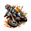CUKROVÁ TLAČ jedlý obrázok na tortu Cukrová hmota Cross Motor Pitbike #2 + MENO