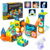MAGNETICKÉ STAVEBNÉ KOCKY VZDELÁVACIE PUZZLE SVIETIACA DRÁHA 75KS