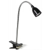 Solight WO33-BK, LED stolná lampička, 2,5W, 3000K, clip, čierna farba WO33-BK