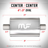Magnaflow 11246 tlumič výfuku - 63,5mm (MagnaFlow #11246 Satin Stainless Steel Mufflers)
