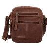 Pánska kožená taška brúsená hnedá - Diviley Bayles New22 hnedá