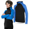 Mikina - 4f Detská mikina veľkosti 158 s dlhým rukávom čierna, modrá (Mikina chlapcov 4f termoaktívny JBIMD001 158/164)