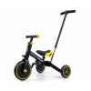 Milly Mally Balančná trojkolka, bicykel, odrážadlo a vodiaca tyč, Optimus Plus 4 v 1, čierna