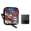 kwmobile telefon Kryt pro Foldable smartphones XXS - 3 / 3,5 kryt - Folding Kryt telefonu Compact Size 10 x 8 x 2 cm - Neoprene with Zip Close - Comic Book Symbols