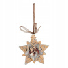 VILLA ITALIA Závesná Ozdoba hviezda 9,5 cm SVÄTÁ RODINA