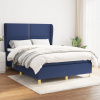 Box spring postel s matrací modrá 140x190 cm textil Modrá 3128443