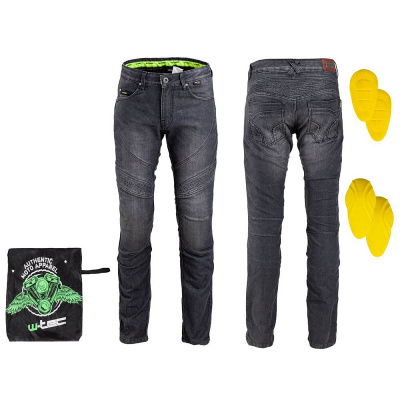 Pánske moto jeansy W-TEC Oliver Farba čierna, Veľkosť 3XL