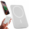 Magnetická powerbanka 5000 mAh biela mini bezdrôtová Mag-Safe pre iPhone