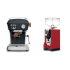 Ascaso Dream PID, Anthracite + Eureka Mignon Perfetto, CR ferrari red