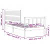vidaXL Posteľ bez matraca 100x200 cm masívna borovica - Hnedá - 127390-73444